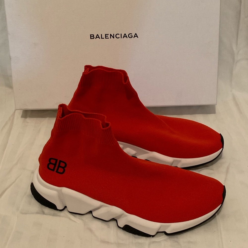 AUTHENTIC Red Balenciaga sneakers